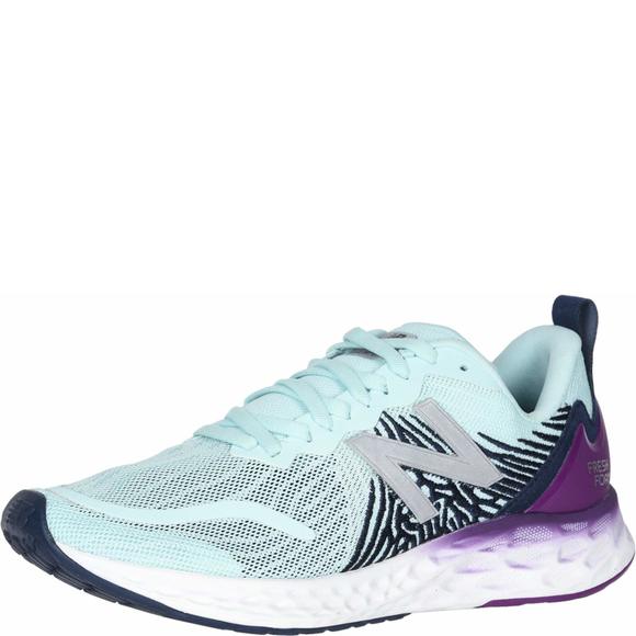 NEW BALANCE WOMEN'S FRESH FOAM TEMPO V1 RUNNING SHOE, BALI BLUE/PLUM, 7.5 - Picture 2 of 2